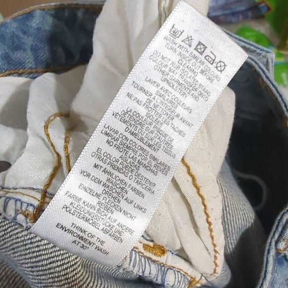 ASOS Womens Jeans 8 Blue Distressed Boyfriend Fit 29" Inseam - Picture 7 of 10